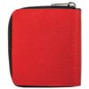 Purse women's FABULA, 105х110 mm, genuine leather, zipper, red with black
