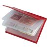 BEFLER / Driver's wallet "Lizard", genuine leather, embossed, 6 plastic pockets, red
