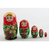 Khokhloma matryoshka - 5 个娃娃