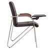 "Samba T plast" with a table, chrome frame, leather, black