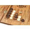GamesDealer / Backgammon tallado "2 escudo de armas" 60, nogal, Haleyan