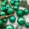 Kaemingk / Set di palline di plastica Cosmo Christmas Green, 6-10 cm, 26 pz