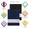 BRAUBERG / नोटबुक 60 एल। चेकर्ड कवर चिकना लेदरेट, SET 2 पीसी।, सिलाई, B5 (179x250 मिमी), VIVA