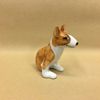Porcelain figurine "bull Terrier" color white-red