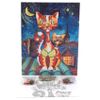 A set of creative mosaic of sequins on canvas, "Cats" 30x40 cm