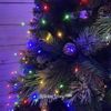 Kaemingk / Christmas tree garland 180-240 cm Dew rays, 16 strands, 832 multi-colored mini LED lamps, green wire, IP44