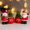 Сималенд / Snowman with succulents in a pot"