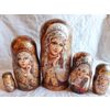 Авторская продукция / 作者的俄罗斯套娃“俄罗斯美女和她们的英雄”，5 个娃娃