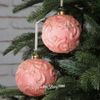 Kaemingk / Eski Noel topları seti Montfreville 10 cm pembe, 2 parça, cam