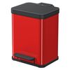 Waste bin Hailo Öko duo Plus M 2 * 9 l., Steel, red