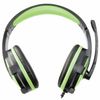 DEFENDER / Headphones with microphone (headset) Warhead G-300, wired, 2.5 m, with headband, black with green