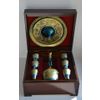 Souvenir cognac set of zirconium "FIRM" in a gift box made of wood