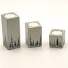 Промысел / Craft / Set of candlesticks, black Christmas trees
