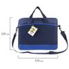 Bolsa de trabajo para documentos de tela con cremallera, 37x32x5 cm, azul, PERSONAL "Manager"