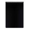 HATBER / Notepad "DIAMOND" black, 80 sheets A5 (145x205 mm), comb, plastic cover, cage