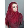 Пуховый платок / Scarf "Gossamer", burgundy