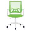 BRABIX / Armchair "Fly MG-396W", with armrests, white plastic, mesh, light green, 532403