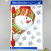 Decoretto Stickers "Big Snowman Peeking Out"