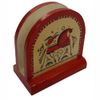 Беломорские узоры / Napkin holder wooden "Mezenskaya Rospis" 11 cm