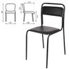 Ascona visitor chair, black frame, black leather substitute