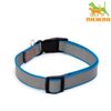 Пижон / Dude / Collar nylon, fastex with a lock, 70 x 2.5 cm, ОШ up to 60 cm, gray with a blue edge
