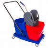 BRABIX harvesting trolley, 2 removable buckets of 23 l, mechanical spinning, plastic frame