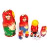 Семеновская роспись / Russian woman - booklet matryoshka, 10 dolls - booklet No. 14 "Cats"