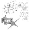 Bracket-mounted for TV wall TRONE LCD-130, VESA 75-200/200, 15-32," 3 art. 25kg