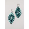 Lace earrings "Madame Bovary" green