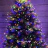 Kaemingk / Christmas tree garland 180-240 cm Dew rays, 16 strands, 832 multi-colored mini LED lamps, green wire, IP44