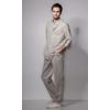 Снежинка / Snowflake / Men's shirt "Motive of life" from gray flax