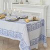 Этель / Table set (tablecloth 150x200 cm, napkins 45x45 cm - 6 pcs.) Color blue, cotton with VMGO