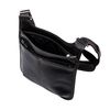 Bag FABULA "Kansas", genuine leather, stitching, zipper, 230x310x40 mm, black