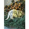 Ленивые Бобры / Christmas tree toy mirrored "Tiger" with black stripes