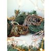 Ленивые Бобры / Christmas tree toy mirrored "Tiger" in a wooden frame
