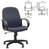 Armchair "Practician", with armrests, black-gray