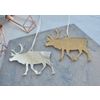 Ленивые Бобры / Lazy Beavers / Mirror Christmas tree toy "Reindeer"