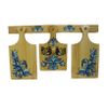 Беломорские узоры / A set of wood planks "blue Rakulskaya painting" 3 items
