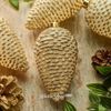 Kaemingk / Juguete de Navidad Cono de pino nevado 12 * 7 cm blanco, 4 piezas, plástico, colgante