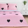 Этель / Bed linen 2 joint ventures Pink heart 175 * 215 cm, 200 * 220 cm, 70 * 70 cm -2 pieces