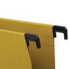 Hanging folder A4/Foolscap (406х245 mm), up to 80 sheets, SET of 10 PCs, yellow, cardboard, BRAUBERG (Italy)