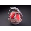 Снежинка / Snowflake / New Year's ball with Vologda lace and hand-painted