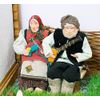 Русские куклы / Russian dolls / "Grandfather with a grandmother on a bench", author Maslennikova G.