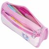 Pencil case-cosmetic bag INLANDIA, 2 branches, soft, sequined, mermaid, pink, 21х6х9 cm