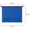 Hanging folder A4 (350х245 mm), up to 80 sheets, SET of 5 PCs, plastic, blue, BRAUBERG (Italy)