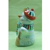 Ярославская майолика / Christmas tree toy "Snowman with a bullfinch", 4 pieces