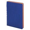 BRAUBERG / Defter "NEBRASKA", 112 sayfa A5 (140x200 mm), esnek suni deri, kalem, çizgi, mavi