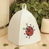 Добропаровъ / Bonnet de bain avec imprimé thermique pour enfants "Coccinelle" / 4 pièces