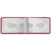 BRAUBERG / Business card holder / single row credit card holder "Iguana", 24 cards, snake skin, clasp, red