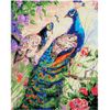 Опт-картина / Diamond mosaic, 40x50, square rhinestones Family of peacocks